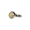 Zilveren ring rutielkwarts maat 18 | rond 1,1 cm