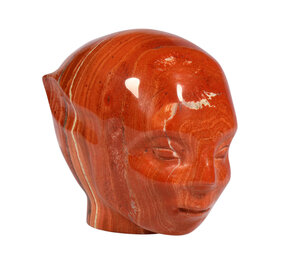 Jaspis (rood) fairy schedel 9 x 6,5 x 8,2 cm | 707 gram Jaspis (rood) fairy schedel 9 x 6,5 x 8,2 cm | 707 gram
