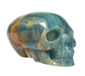 Aragoniet (blauw) alien traveller schedel 16 x 6,3 x 7,6 cm | 1273 gram Aragoniet (blauw) alien traveller schedel 16 x 6,3 x 7,6 cm | 1273 gram