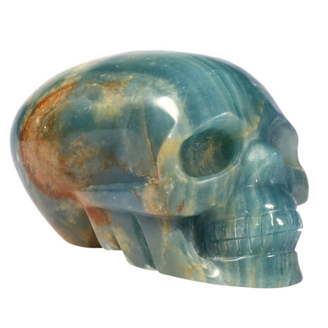 Aragoniet (blauw) alien traveller schedel 16 x 6,3 x 7,6 cm | 1273 gram Aragoniet (blauw) alien traveller schedel 16 x 6,3 x 7,6 cm | 1273 gram