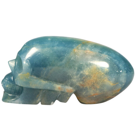 Aragoniet (blauw) alien traveller schedel 16 x 6,3 x 7,6 cm | 1273 gram Aragoniet (blauw) alien traveller schedel 16 x 6,3 x 7,6 cm | 1273 gram