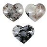Maansteen met zwarte toermalijn edelsteen hart 4,5 - 5,5 cm Maansteen met zwarte toermalijn edelsteen hart 4,5 - 5,5 cm
