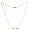 Gold filled ketting carneool rondelles en parel Gold filled ketting carneool rondelles en parel