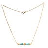 Gold filled ketting chrysocolla rondelles en barnsteen Gold filled ketting chrysocolla rondelles en barnsteen