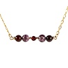 Gold filled ketting charoiet en granaat Gold filled ketting charoiet en granaat