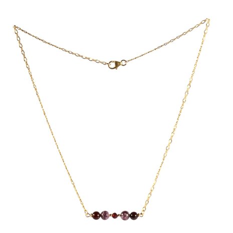 Gold filled ketting charoiet en granaat Gold filled ketting charoiet en granaat