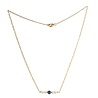 Gold filled ketting Herkimer diamant en saffier Gold filled ketting Herkimer diamant en saffier