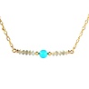 Gold filled ketting labradoriet rondelles en sleeping beauty turkoois Gold filled ketting labradoriet rondelles en sleeping beauty turkoois
