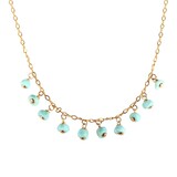 Gold filled ketting larimar bedeltjes Gold filled ketting larimar bedeltjes