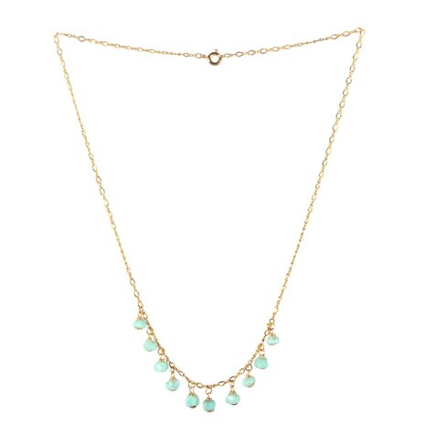 Gold filled ketting larimar bedeltjes Gold filled ketting larimar bedeltjes