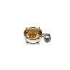 Zilveren hanger citrien | rond facet gezet 1,3 cm Zilveren hanger citrien | rond facet gezet 1,3 cm