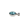 Zilveren hanger topaas (blauw) facet 1,1 x 0,9 cm Zilveren hanger topaas (blauw) facet 1,1 x 0,9 cm