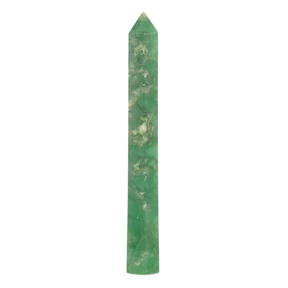 Fluoriet (groen) punt geslepen 24,8 x 3,6 x 3,2 cm | 472 gram Fluoriet (groen) punt geslepen 24,8 x 3,6 x 3,2 cm | 472 gram