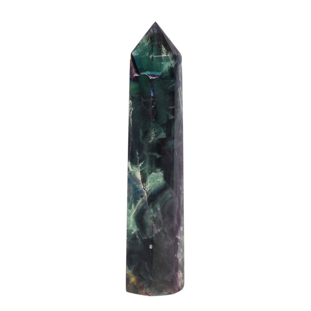 Fluoriet (multi) punt geslepen 17,5 x 3,6 x 3,1 cm | 422 gram Fluoriet (multi) punt geslepen 17,5 x 3,6 x 3,1 cm | 422 gram