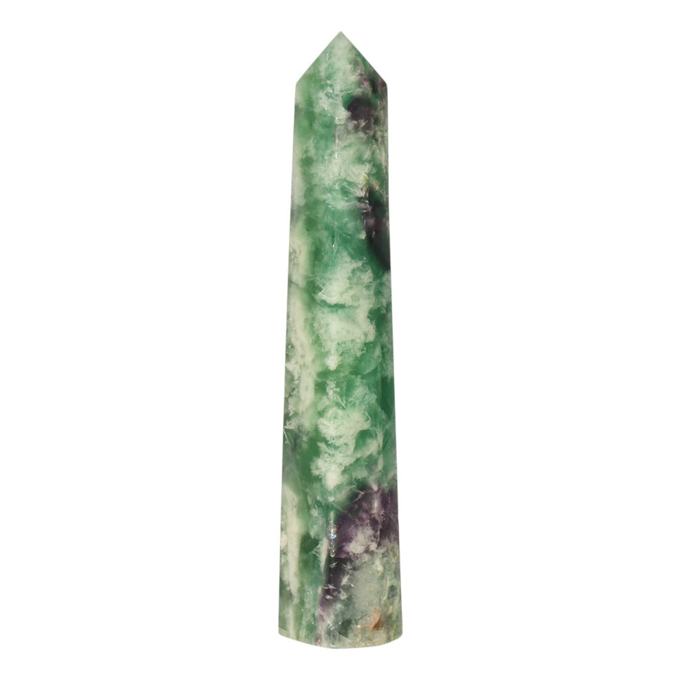 Fluoriet (multi) punt geslepen 22,7 x 4,4 x 3,4 cm | 648 gram Fluoriet (multi) punt geslepen 22,7 x 4,4 x 3,4 cm | 648 gram