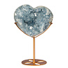Celestien hart op goudkleurige standaard 13,7 x 11,5 x 6,2 cm | 1745 gram Celestien hart op goudkleurige standaard 13,7 x 11,5 x 6,2 cm | 1745 gram