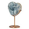 Celestien hart op goudkleurige standaard 13,7 x 11,5 x 6,2 cm | 1745 gram Celestien hart op goudkleurige standaard 13,7 x 11,5 x 6,2 cm | 1745 gram