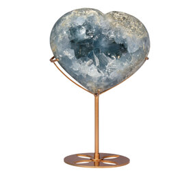 Celestien hart op goudkleurige standaard 13,4 x 11,5 x 6,7 cm | 2078 gram Celestien hart op goudkleurige standaard 13,4 x 11,5 x 6,7 cm | 2078 gram