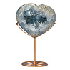 Celestien hart op goudkleurige standaard 13,4 x 11,5 x 6,7 cm | 2078 gram Celestien hart op goudkleurige standaard 13,4 x 11,5 x 6,7 cm | 2078 gram
