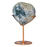 Celestien hart op goudkleurige standaard 13,4 x 11,5 x 6,7 cm | 2078 gram Celestien hart op goudkleurige standaard 13,4 x 11,5 x 6,7 cm | 2078 gram