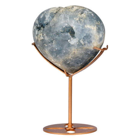 Celestien hart op goudkleurige standaard 13,4 x 11,5 x 6,7 cm | 2078 gram Celestien hart op goudkleurige standaard 13,4 x 11,5 x 6,7 cm | 2078 gram