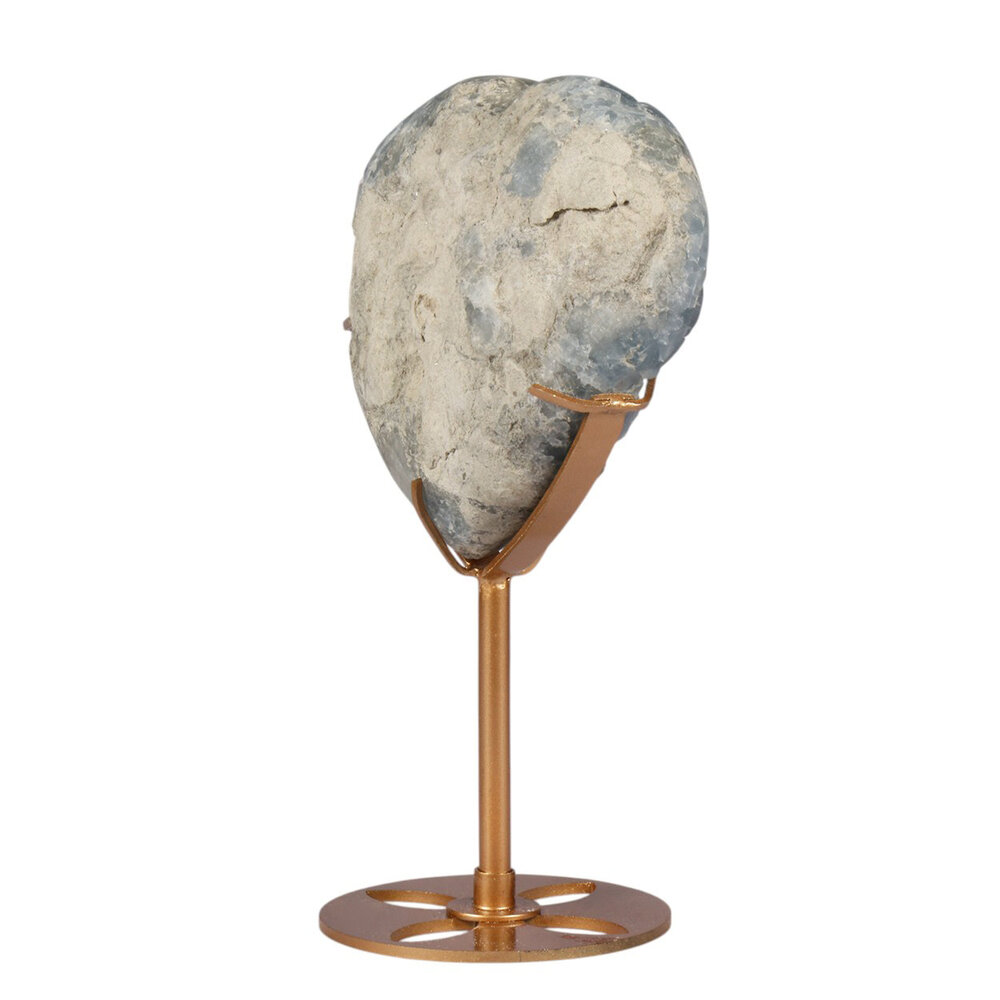 Celestien hart op goudkleurige standaard 11,7 x 10,9 x 4,9 cm | 1027 gram Celestien hart op goudkleurige standaard 11,7 x 10,9 x 4,9 cm | 1027 gram