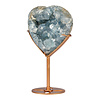 Celestien hart op goudkleurige standaard 12,5 x 11,6 x 4,6 cm | 1305 gram Celestien hart op goudkleurige standaard 12,5 x 11,6 x 4,6 cm | 1305 gram
