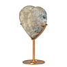 Celestien hart op goudkleurige standaard 12,5 x 11,6 x 4,6 cm | 1305 gram Celestien hart op goudkleurige standaard 12,5 x 11,6 x 4,6 cm | 1305 gram