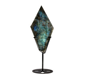 Labradoriet schijf gepolijst op standaard 20 x 10 x 1,9 cm | 638 gram Labradoriet schijf gepolijst op standaard 20 x 10 x 1,9 cm | 638 gram