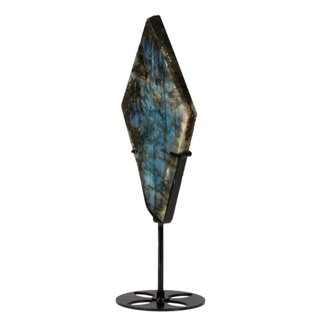 Labradoriet schijf gepolijst op standaard 20 x 10 x 1,9 cm | 638 gram Labradoriet schijf gepolijst op standaard 20 x 10 x 1,9 cm | 638 gram