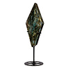 Labradoriet schijf gepolijst op standaard 20 x 10 x 1,9 cm | 638 gram Labradoriet schijf gepolijst op standaard 20 x 10 x 1,9 cm | 638 gram