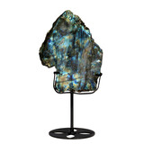 Labradoriet schijf gepolijst op standaard 15,8 x 12,2 x 1,7 cm | 639 gram Labradoriet schijf gepolijst op standaard 15,8 x 12,2 x 1,7 cm | 639 gram