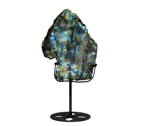 Labradoriet schijf gepolijst op standaard 15,8 x 12,2 x 1,7 cm | 639 gram Labradoriet schijf gepolijst op standaard 15,8 x 12,2 x 1,7 cm | 639 gram