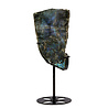 Labradoriet schijf gepolijst op standaard 16 x 14,3 x 1,7 cm | 876 gram Labradoriet schijf gepolijst op standaard 16 x 14,3 x 1,7 cm | 876 gram