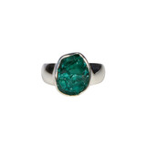 Zilveren ring dioptaas ruw maat 18 1/2 | driehoek 1,3 x 1,1 cm Zilveren ring dioptaas ruw maat 18 1/2 | driehoek 1,3 x 1,1 cm