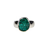 Zilveren ring dioptaas ruw maat 18 1/2 | driehoek 1,3 x 1,1 cm Zilveren ring dioptaas ruw maat 18 1/2 | driehoek 1,3 x 1,1 cm