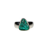 Zilveren ring dioptaas ruw maat 18 | driehoek 1,1 x 1,1 cm Zilveren ring dioptaas ruw maat 18 | driehoek 1,1 x 1,1 cm
