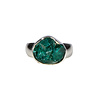 Zilveren ring dioptaas ruw maat 17 1/2 | ovaal 1,4 x 1,1 cm