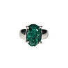 Zilveren ring dioptaas ruw maat 17 | ovaal gezet 1,5 x 1 cm Zilveren ring dioptaas ruw maat 17 | ovaal gezet 1,5 x 1 cm