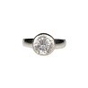 Zilveren ring bergkristal maat 18 1/2 | rond facet 0,9 cm Zilveren ring bergkristal maat 18 1/2 | rond facet 0,9 cm