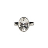Zilveren ring bergkristal maat 18 | ovaal facet 1,3 x 1 cm Zilveren ring bergkristal maat 18 | ovaal facet 1,3 x 1 cm