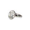 Zilveren ring bergkristal maat 18 | ovaal facet 1,3 x 1 cm Zilveren ring bergkristal maat 18 | ovaal facet 1,3 x 1 cm