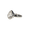Zilveren ring bergkristal maat 18 | druppel facet 1,4 x 0,9 cm Zilveren ring bergkristal maat 18 | druppel facet 1,4 x 0,9 cm