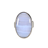 Zilveren ring chalcedoon maat 18 | ovaal 2,4 x 1,5 cm