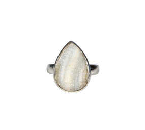 Zilveren ring chalcedoonroosje maat 19 (verstelbaar) | druppel 1,8 x 1,1 cm Zilveren ring chalcedoonroosje maat 19 (verstelbaar) | druppel 1,8 x 1,1 cm