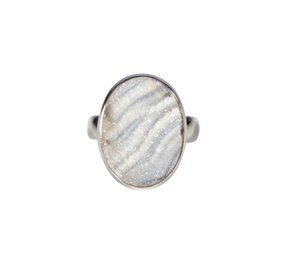 Zilveren ring chalcedoonroosje maat 18 1/2 (verstelbaar) | ovaal 2 x 1,5 cm Zilveren ring chalcedoonroosje maat 18 1/2 (verstelbaar) | ovaal 2 x 1,5 cm