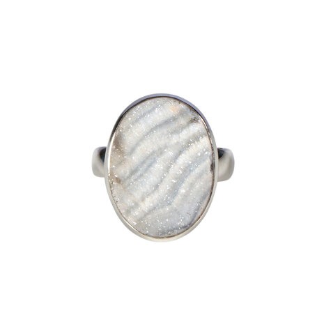 Zilveren ring chalcedoonroosje maat 18 1/2 (verstelbaar) | ovaal 2 x 1,5 cm Zilveren ring chalcedoonroosje maat 18 1/2 (verstelbaar) | ovaal 2 x 1,5 cm