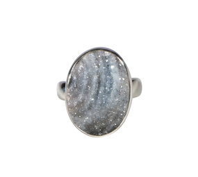 Zilveren ring chalcedoonroosje maat 18 1/2 (verstelbaar) | ovaal 2,1 x 1,5 cm Zilveren ring chalcedoonroosje maat 18 1/2 (verstelbaar) | ovaal 2,1 x 1,5 cm