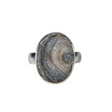 Zilveren ring chalcedoonroosje maat 20 (verstelbaar) | ovaal 2 x 1,5 cm Zilveren ring chalcedoonroosje maat 20 (verstelbaar) | ovaal 2 x 1,5 cm