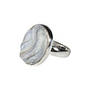 Zilveren ring chalcedoonroosje maat 18 (verstelbaar) | ovaal 2,1 x 1,6 cm Zilveren ring chalcedoonroosje maat 18 (verstelbaar) | ovaal 2,1 x 1,6 cm